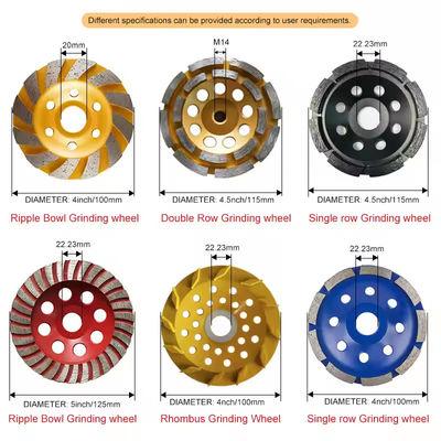 4 inch kim cương mài đĩa bánh xe cho mài giũa trong M14 hoặc 5/8 "-11 sợi
