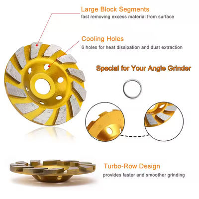 4 inch kim cương mài đĩa bánh xe cho mài giũa trong M14 hoặc 5/8 "-11 sợi