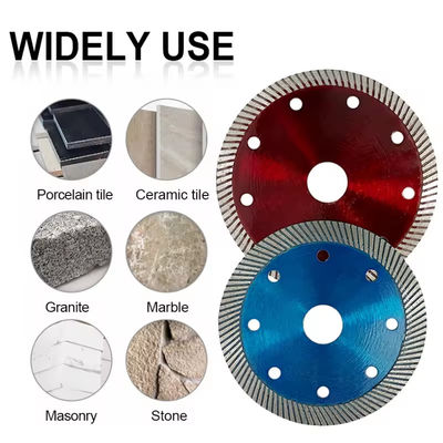 105/110/125 mm Thiết bị cắt đá granit gạch Đĩa cắt đá cẩm thạch đĩa nén nóng Sintered Turbo Wave Diamond Saw Blades