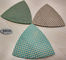 Tam giác màu xanh lá cây góc kim cương đánh bóng sàn Pads, Electroplated kim loại trái phiếu Pads