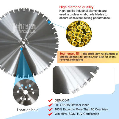 Chuyên đường lớn 800mm cắt bê tông kim cương tường nhìn lưỡi để cắt phá hủy xây dựng bê tông gia cố