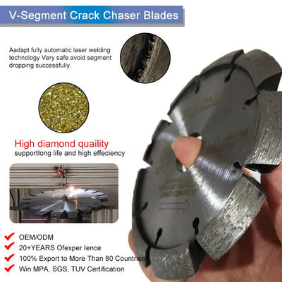 6 Inch Laser hàn Crack Chaser Tuck Point Kim cương V Groove cắt lưỡi để loại bỏ mốc bê tông