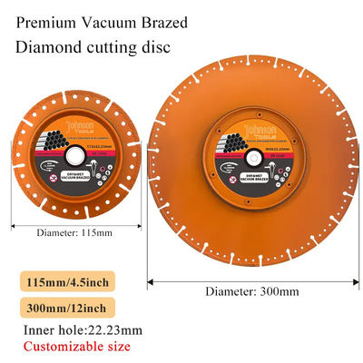 Vacuum Brazed Diamond Blade for Pipe 115mm Diamond Blade Pro Pipe Cutter Máy cắt ống