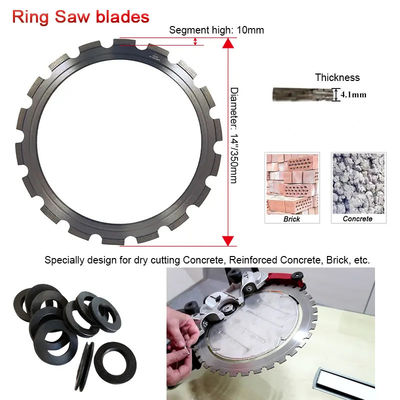 350mm Ring Diamond Beton Saw Blades để cắt bê tông, bê tông tăng cường