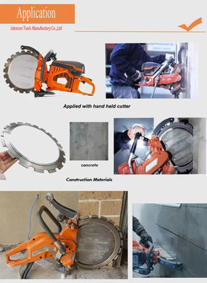 14 Inch Diamond Ring Saw Blade Hard Held Cutter cho cắt khô bê tông Đồ gạch bê tông gia cố