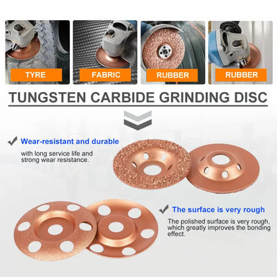 Đĩa nghiền tungsten carbide bằng vàng để nghiền cao su và vải thô