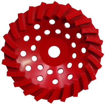 180mm Swirl kim cương trượt bánh xe cho đá / gạch / khối / bê tông, lỗ trung tâm với 22.23mm hoặc M14 hoặc 5/8 "-11