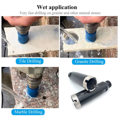 GB Mũi khoan lõi thép hàn chân không Bit, Bit lõi khô M14-1 / 2 Chủ đề khí