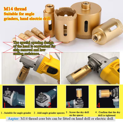 M14 lỗ tròn lỗ khoan lõi khoan bit chân không