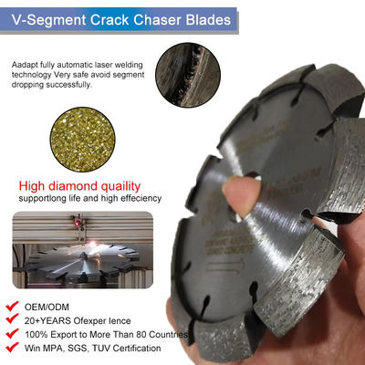 Lưỡi cắt kim cương cắt nhanh đuổi theo đá granit cứng, lưỡi cưa chữ V