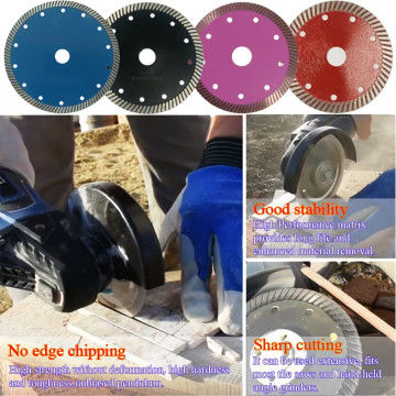 Lưỡi cưa kim cương 110-230mm hiệu quả cao thiêu kết cắt đá Turbo ép nóng