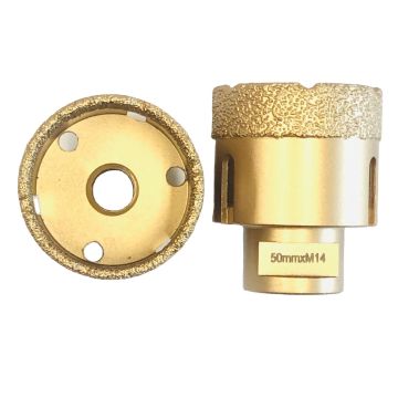 4 cái M14 50mm Công cụ kim cương được hàn chân không