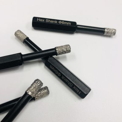 Gạch lỗ xem 6mm Hex Shank Kim cương lõi khoan bit cho đồ sứ