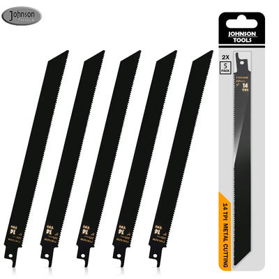 5 gói 9 inch 14TPI Sawzall Blades Cast-Iron Bi-Metal Sabre Saw Blades Heavy Metal Cutting Reciprocating Saw Blades