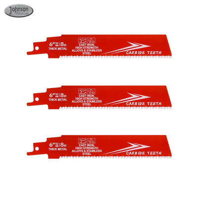 6 inch Bi-Metal OEM Reciprocating Saw Blade Industrial cho kim loại Cast Iron Alloy Steel Sawzall Blade Carbide