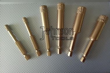 5mm - 35mm chân không Brazed lõi kim cương khoan bit Hex nhanh chóng phát hành Shank