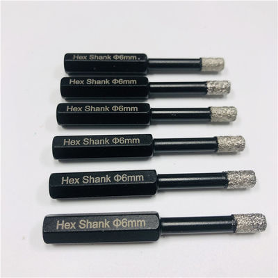 Hex Shank Chân không Phanh 6mm Mũi khoan lõi gạch