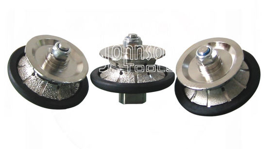 Bánh xe hồ sơ kim cương đầy đủ kim cương 85mm Brazed chân không cho cạnh đá