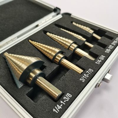 5 cái HSS Titanium Bước côn Tam giác Hình tam giác Mũi khoan