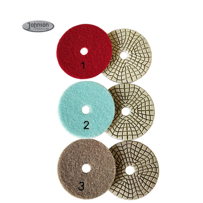 Tấm đánh bóng đá cẩm thạch 4 inch 100mm kim cương 3 bước