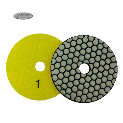 Móc 4 inch 3 bước bền bỉ và vòng lặp Tấm đánh bóng kim cương khô cho bê tông
